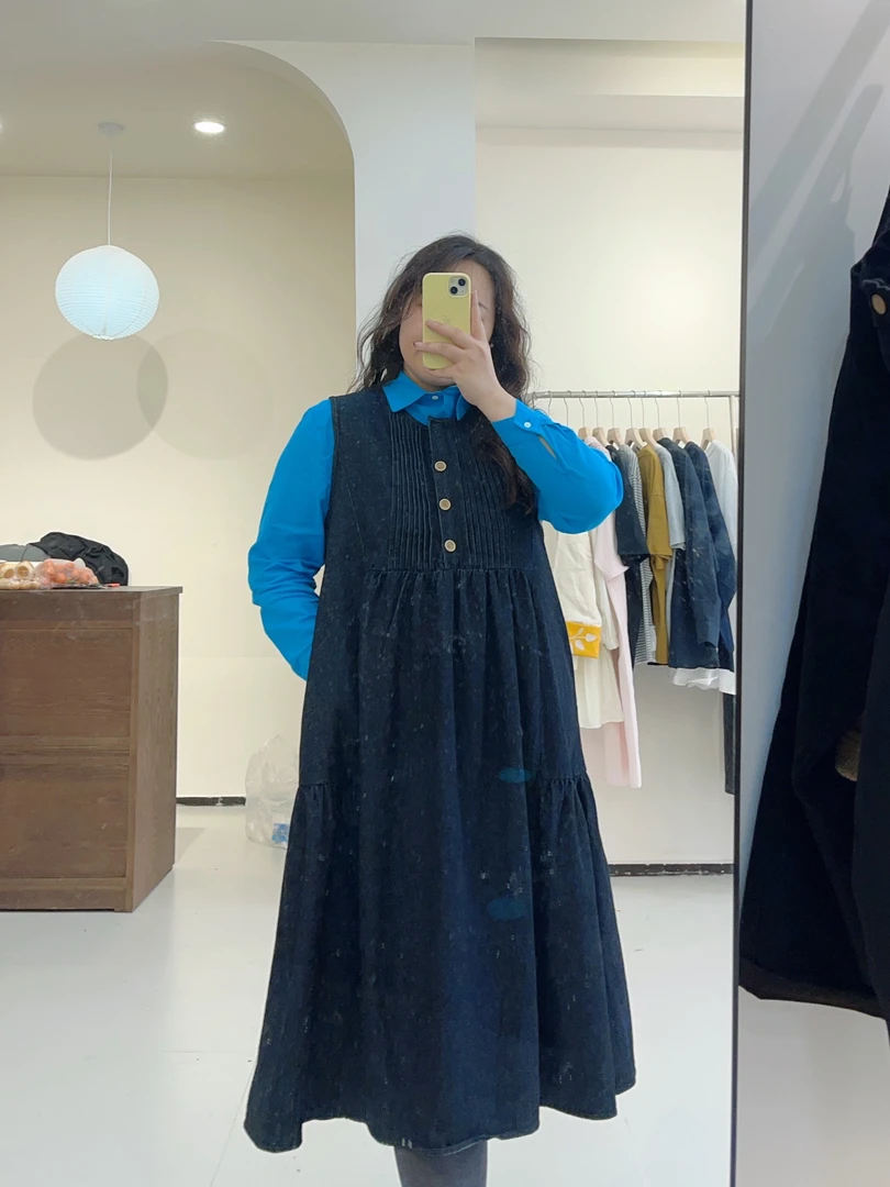 微胖大码 牛仔背心裙 遮肉显瘦~自留款超喜欢