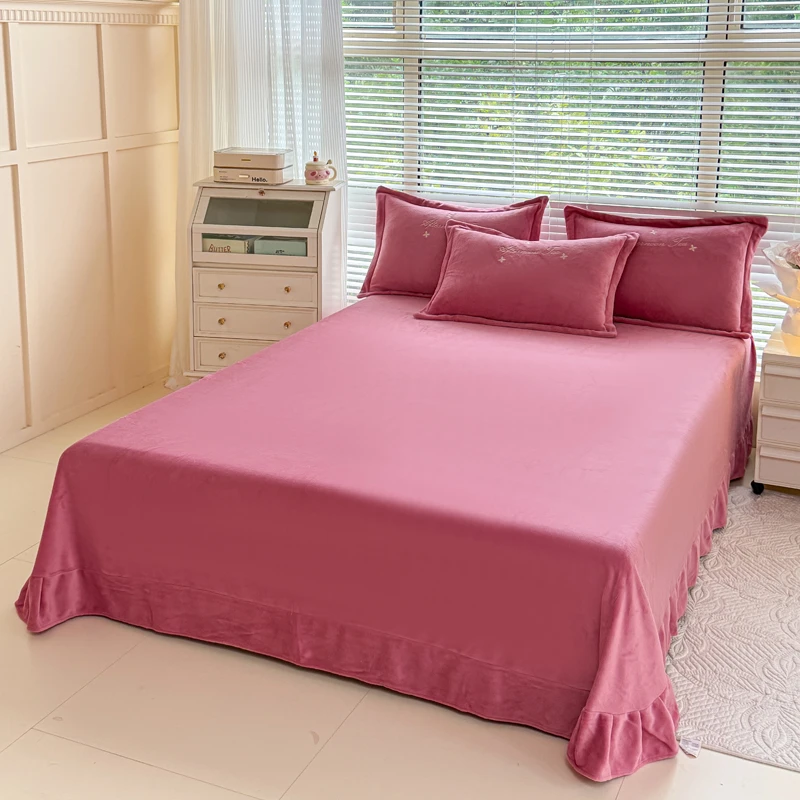2025新款宝宝亲肤床单-豆沙色