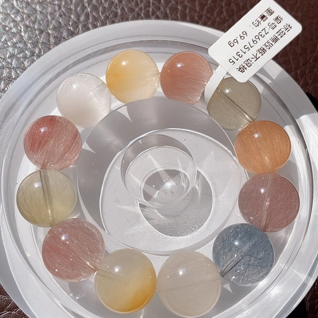 水晶手链未镶嵌F彩兔毛15.8