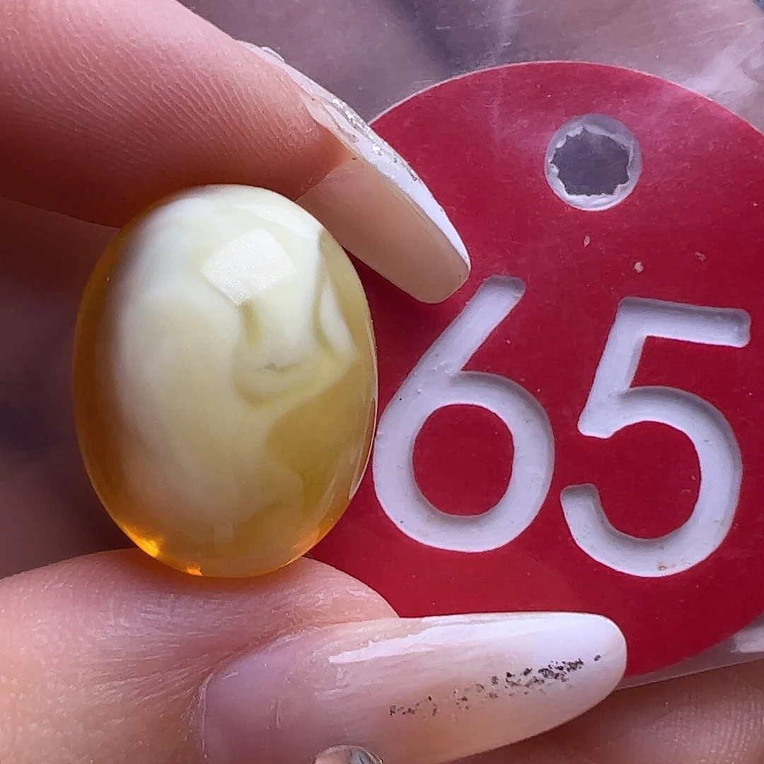 未镶嵌蜜蜡裸石微花粉14.5/18.7mm枣珠