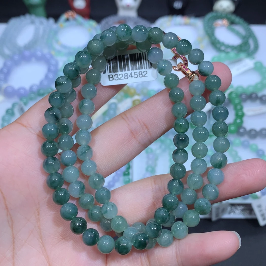 未镶嵌手串翡翠天然