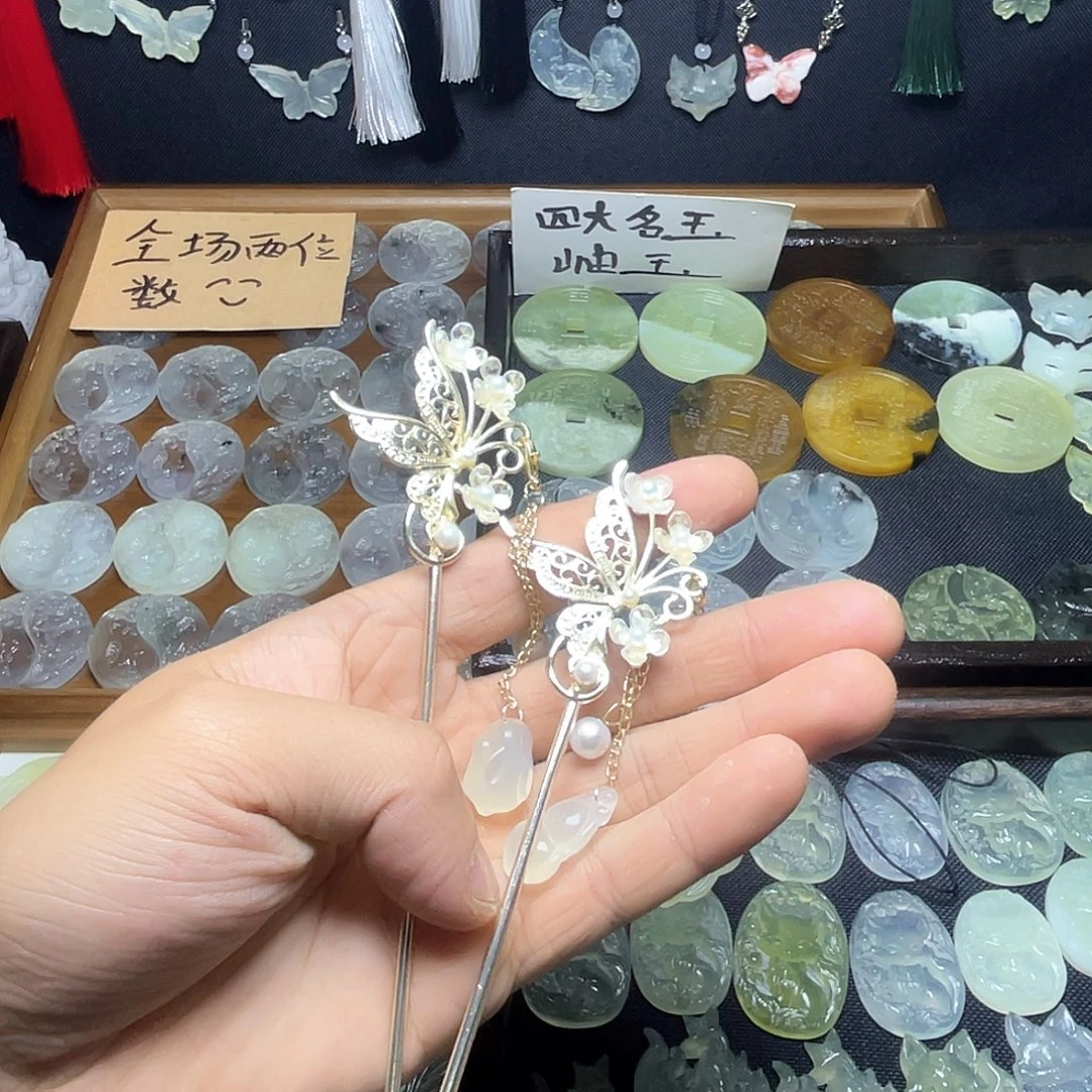 岫玉未镶嵌簪子岫玉