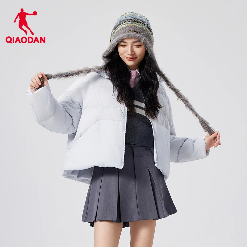 乔丹女士2025冬季新款防泼水抗静电防风保暖百搭外套羽绒服