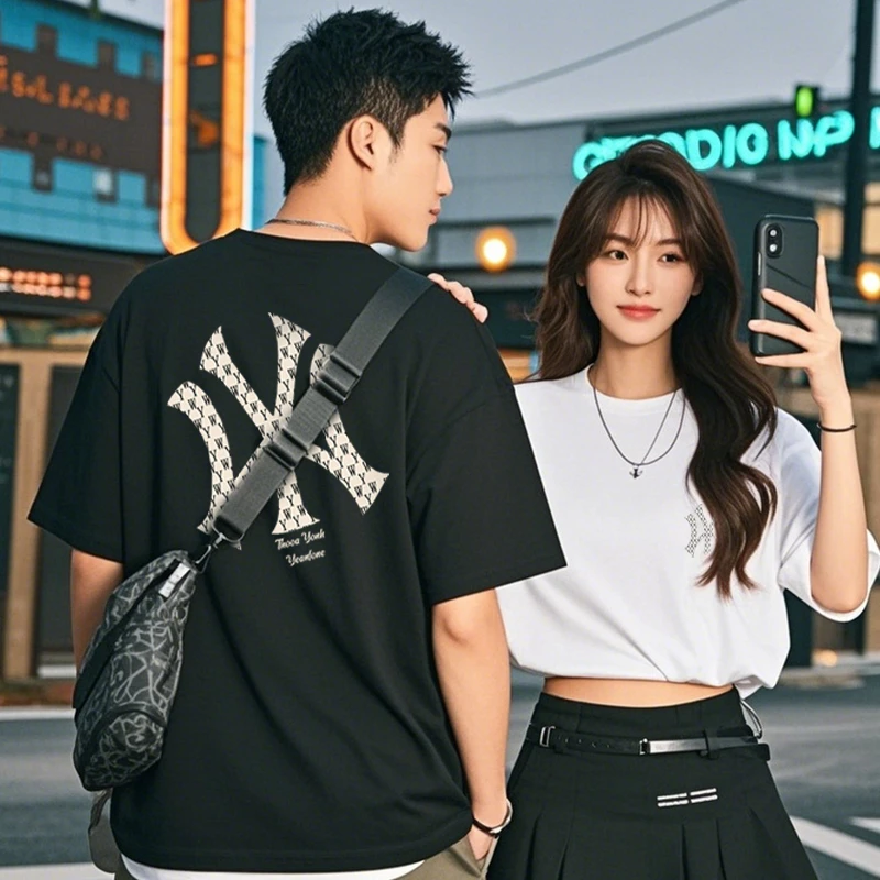 高级感男装短袖T恤男春夏季美式洋气炸街男装网红男t恤设计师上衣