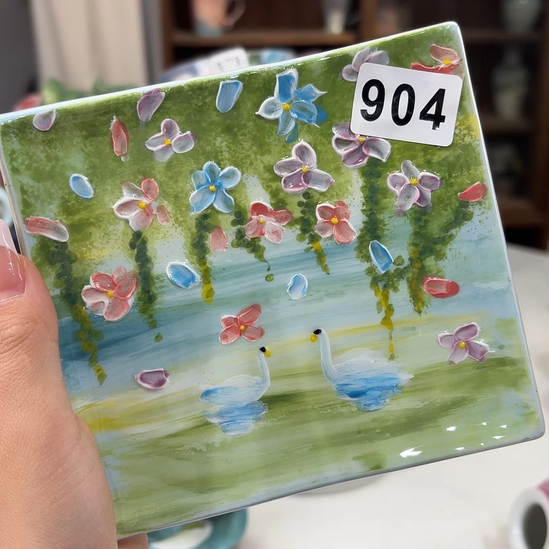 瓷片景德镇手绘高温釉下彩陶瓷茶具