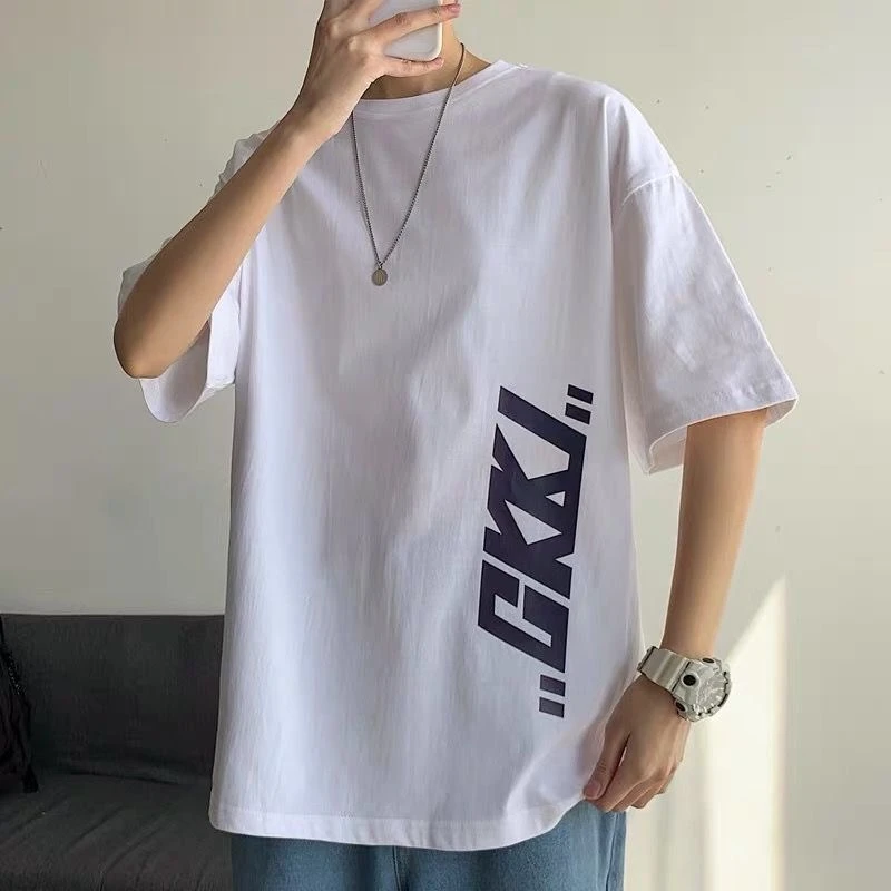 啄木鸟2025夏季新款短袖t恤休闲百搭宽松男短袖男装港风潮半袖