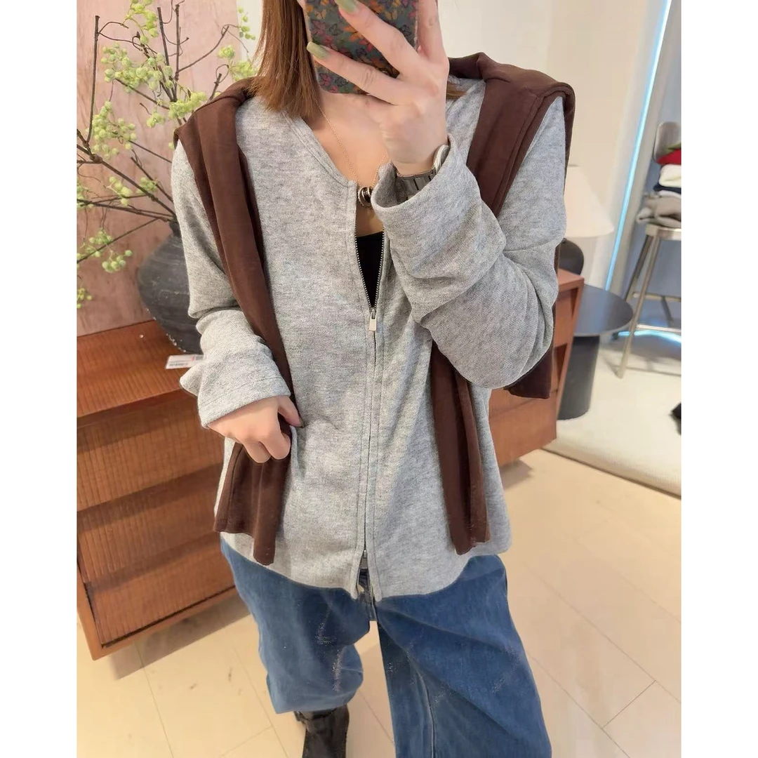 Az LongQuan 私服双头拉链开衫 2025秋季设计师时尚新款 hp92322