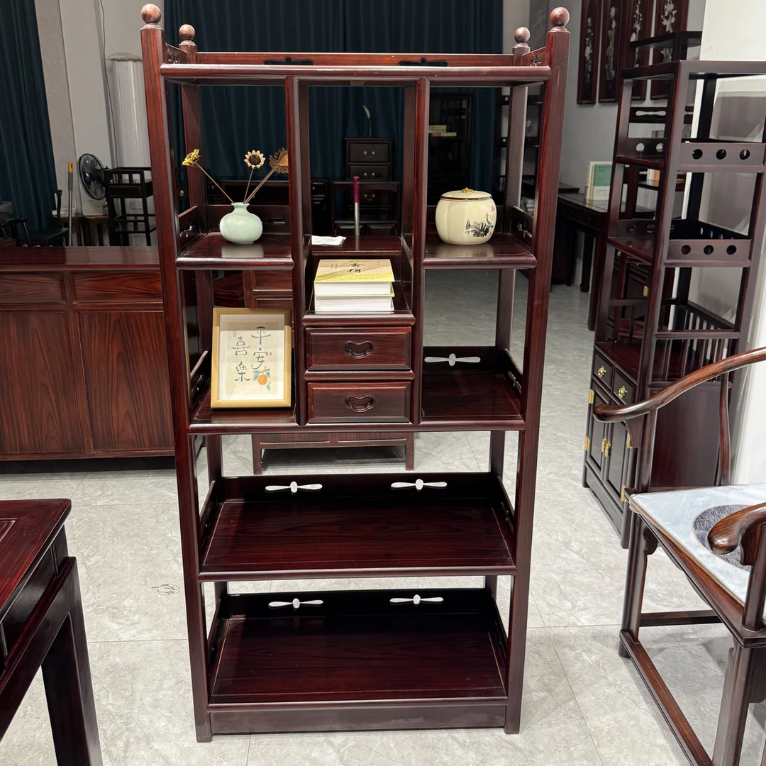 明初红木 黑酸枝博古架多宝阁 长76宽35高158
