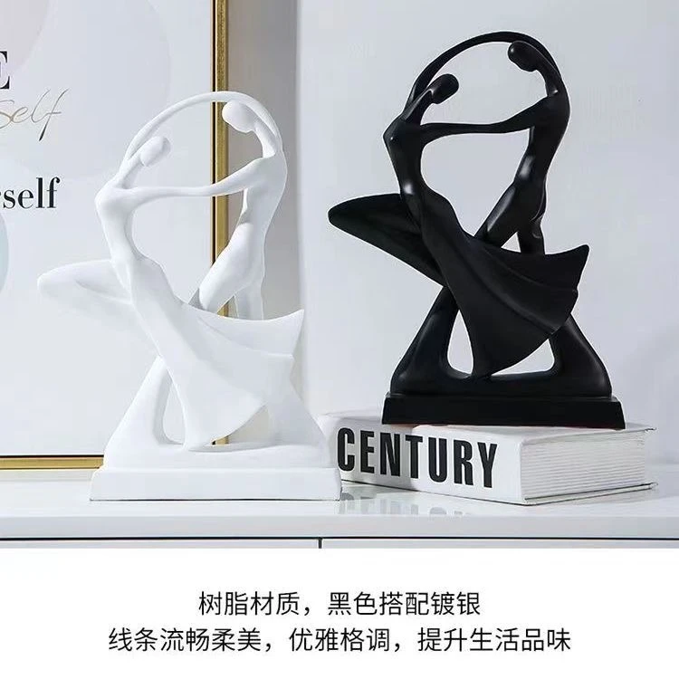 高级舞蹈抽象艺术创意酒柜情侣装饰品摆件客厅