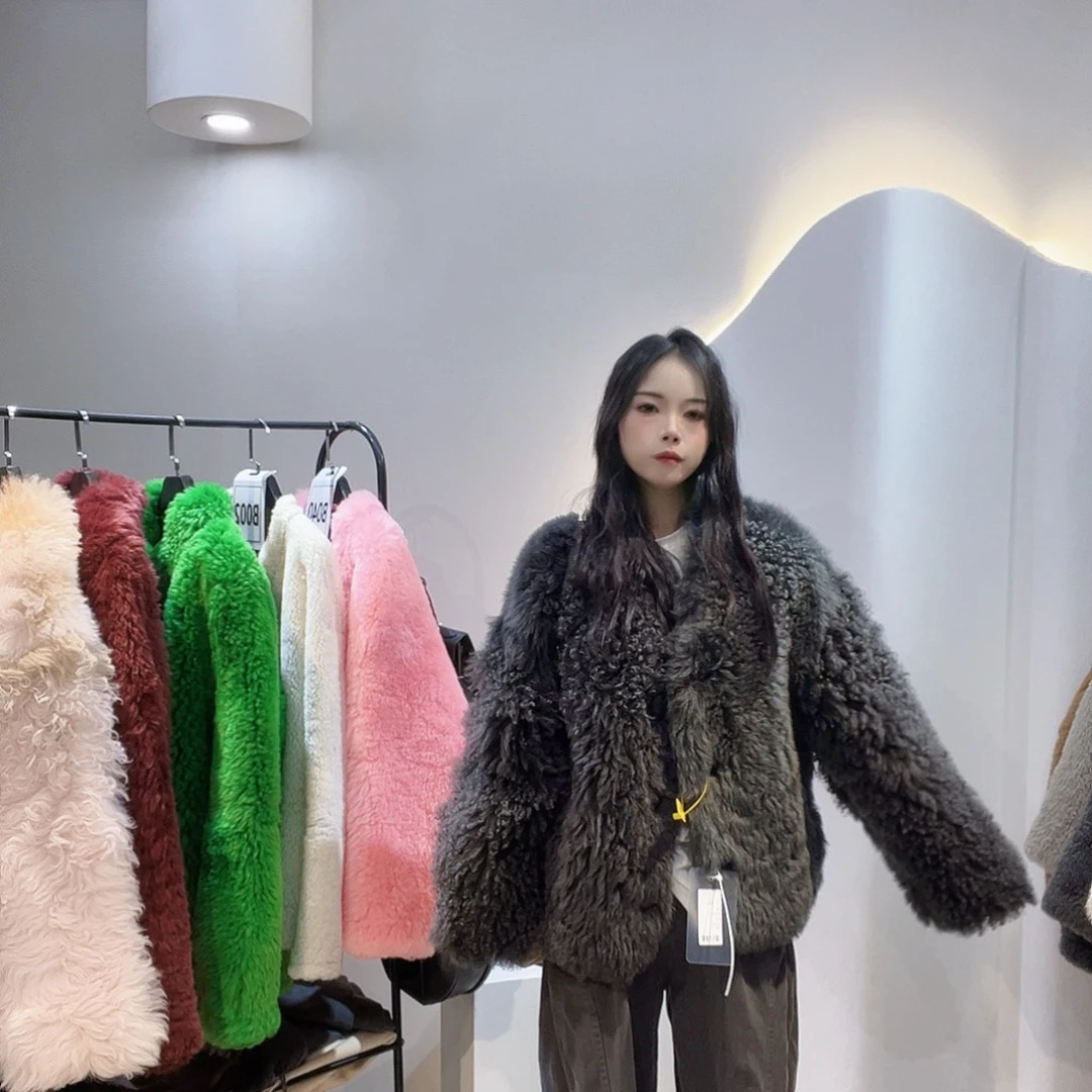 真皮皮毛一体外套222-3245