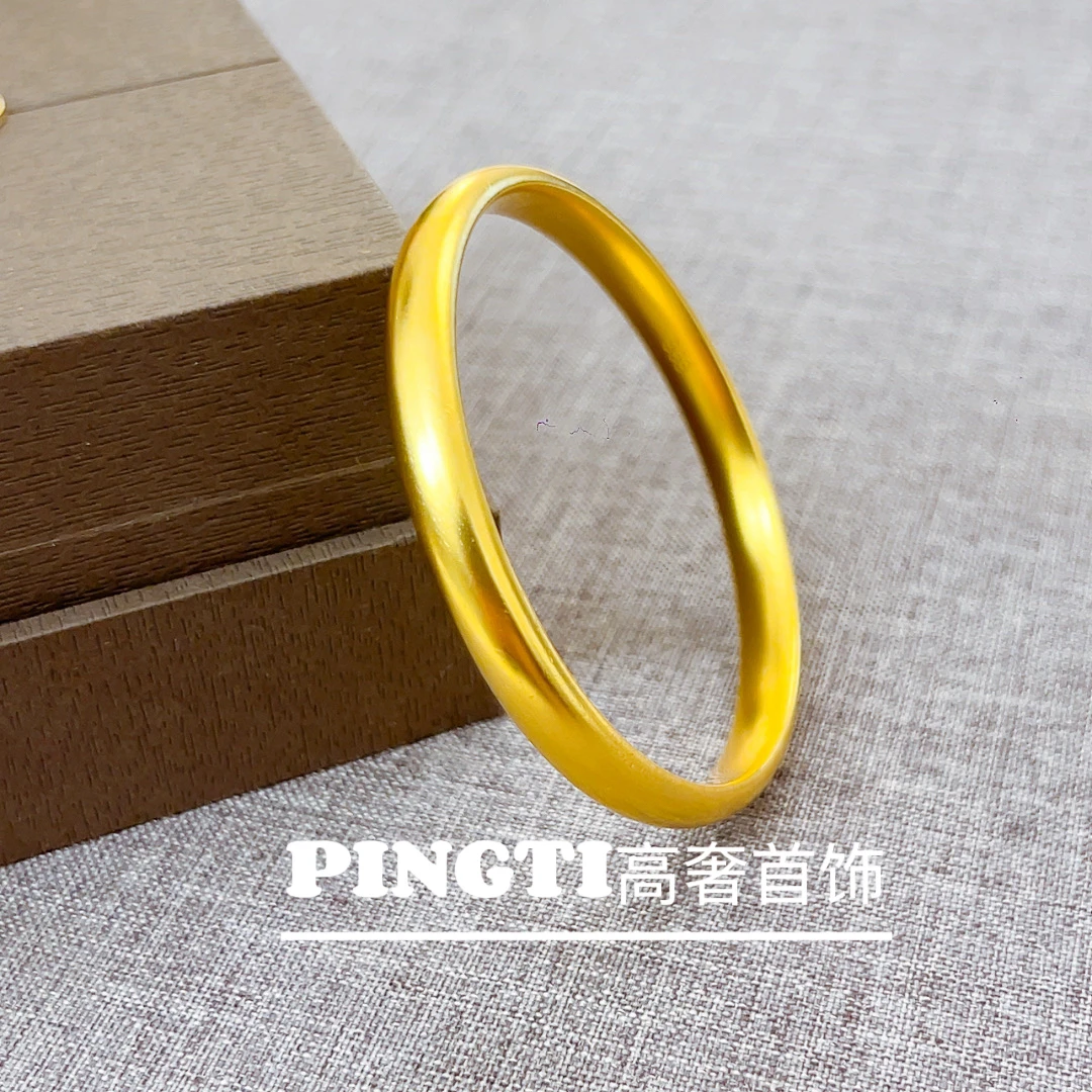 手镯镯子【精工高定版】中古经典7N泥鳅背实心手镯传承简约素圈