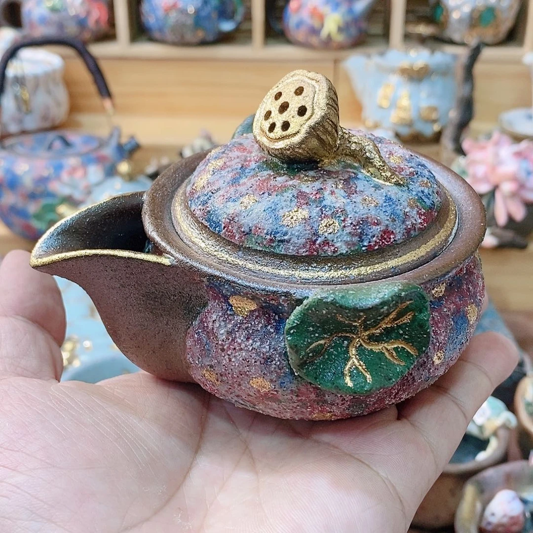 粗陶志野柴烧茶器