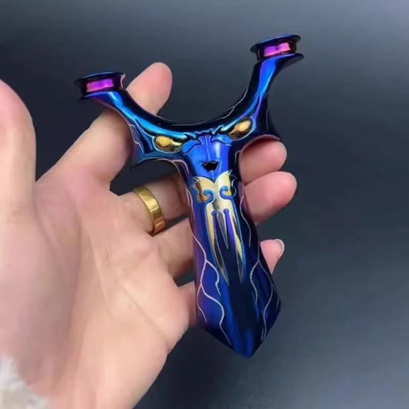 钛合金恶魔圆头飞虎弹弓大炮户外弹力怪兽飞虎圆头扁皮玩具