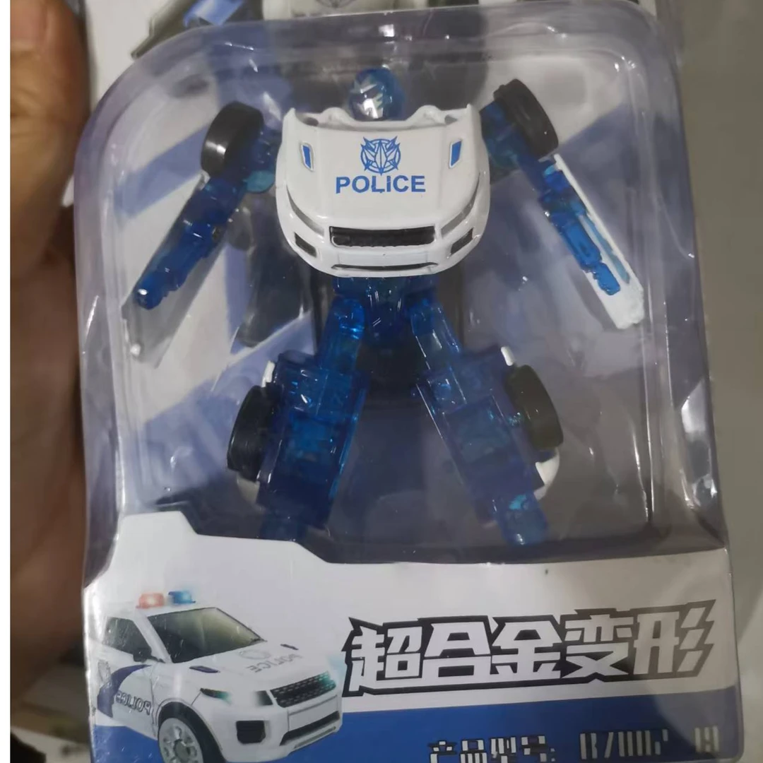 迷你合金可变形摩托车直升机消防车机器人玩具适合男孩