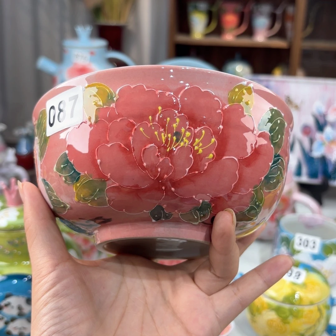 景德镇手绘高温釉下彩陶瓷茶具