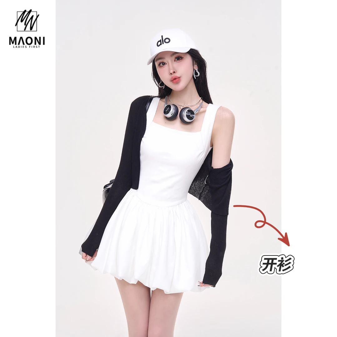 毛妮Peshe【紫色韵味】冰丝清凉短开衫外搭针织披肩长袖辣妹L1677