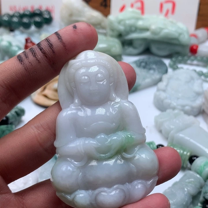 颈饰未镶嵌翡翠保真天然a货翡翠