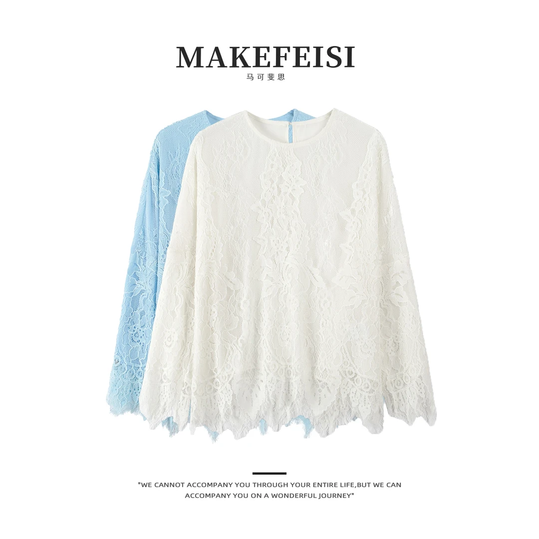 一见倾心|法式精致重工定位蕾丝上衣SY859