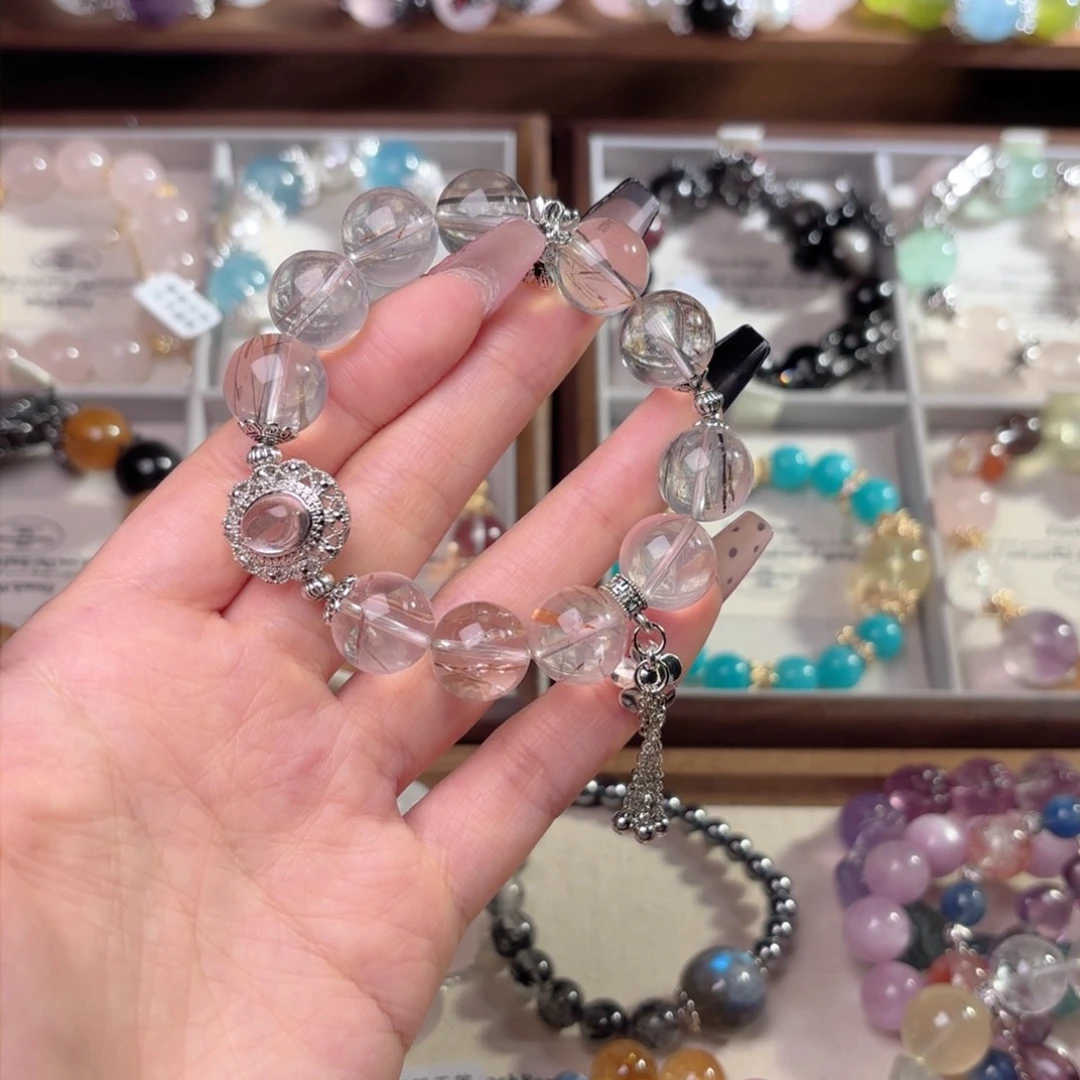 水晶手链合金9*手串