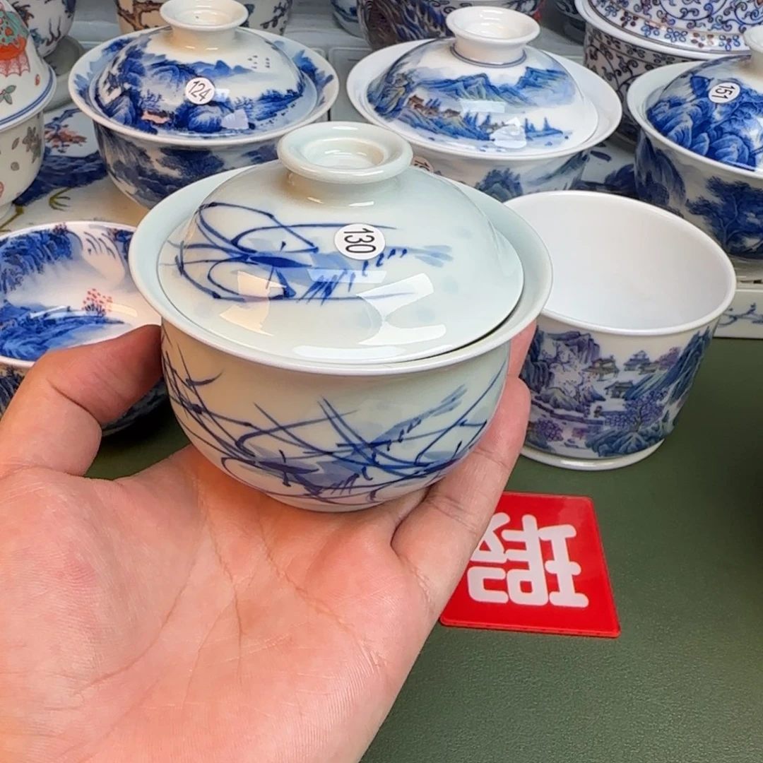 彦祖纯手工手绘茶具130