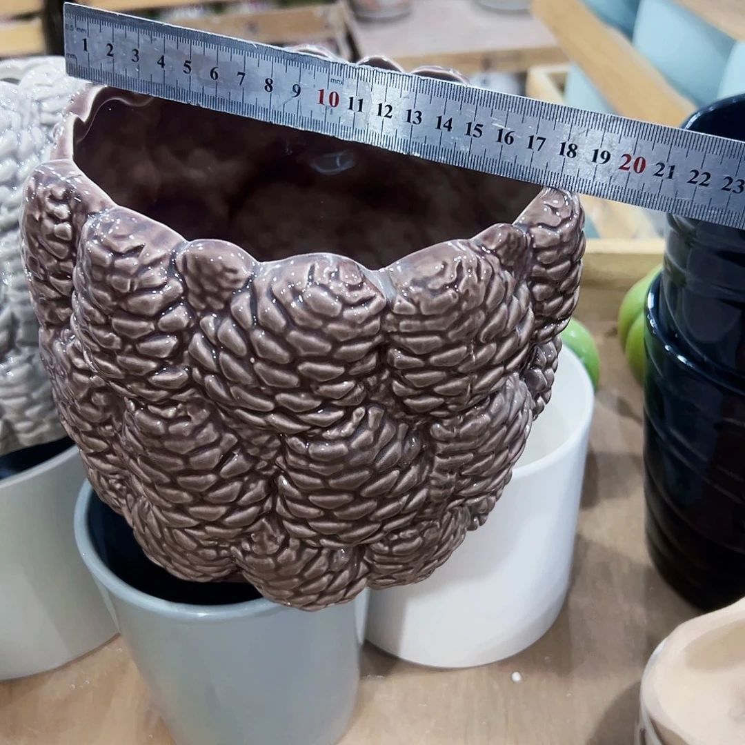 有孔外贸尾单陶瓷花盆凑单10米包邮