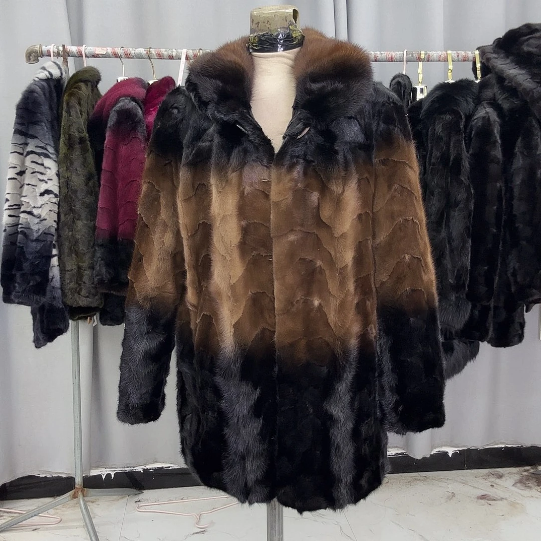 水貂拼貂真皮真毛