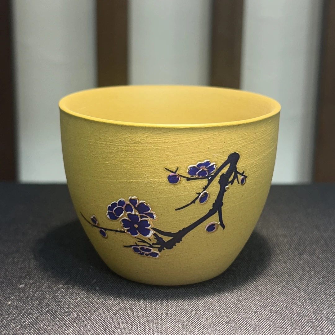 S103原矿宜兴紫砂喜上眉梢客杯黄金段家用紫砂杯泡茶器