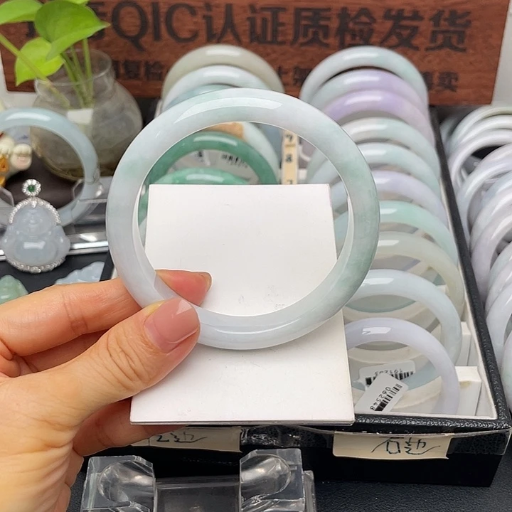未镶嵌手镯翡翠62.8正圈