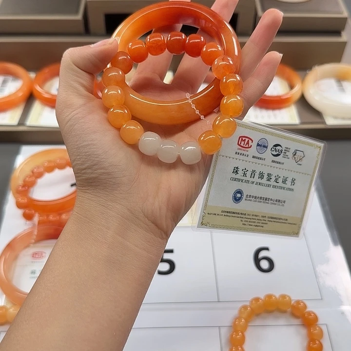 ღ***࿐石英质玉（黄龙玉）未镶嵌手镯