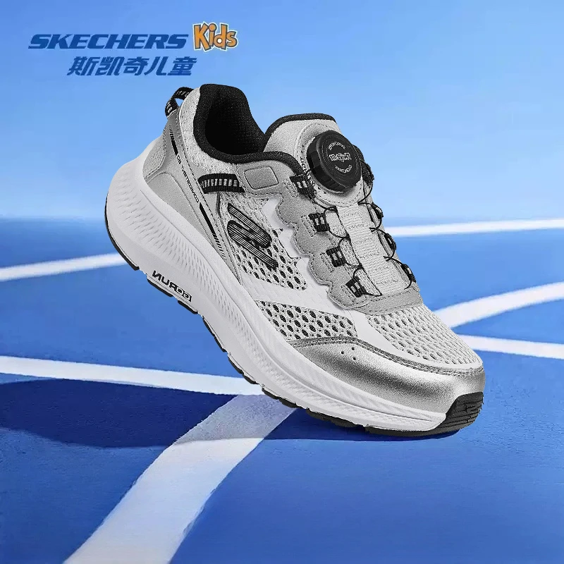 斯凯奇儿童童鞋男女童中大童网面透气旋钮时尚休闲运动鞋303973L