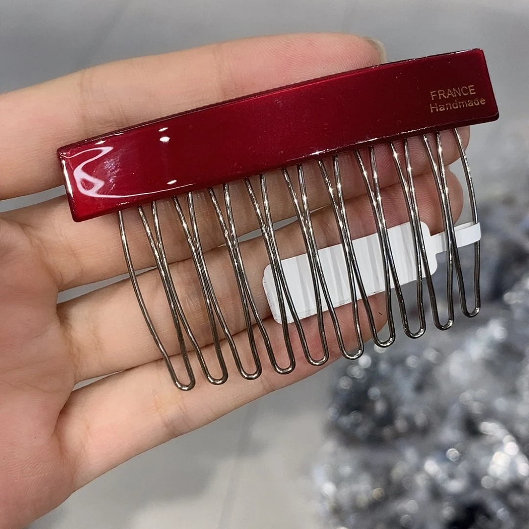 皮质铁合金插梳夹