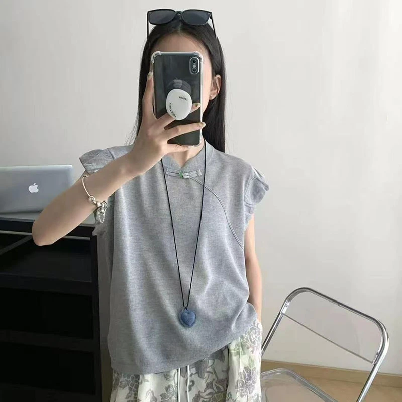 【香嘉怡新品】XJYE908女士上衣圆领针织衫夏季百搭显瘦百搭薄款