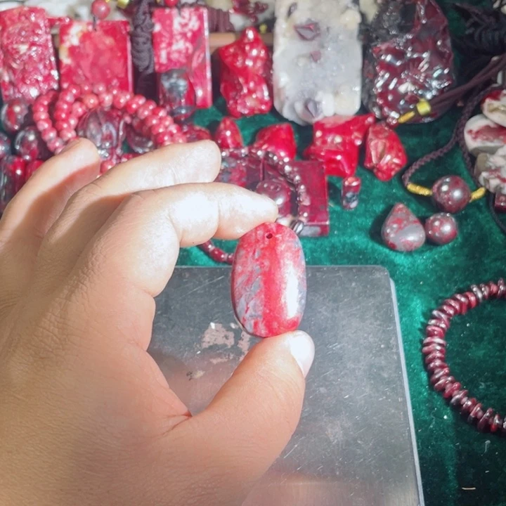 天然辰砂雨*原石首饰