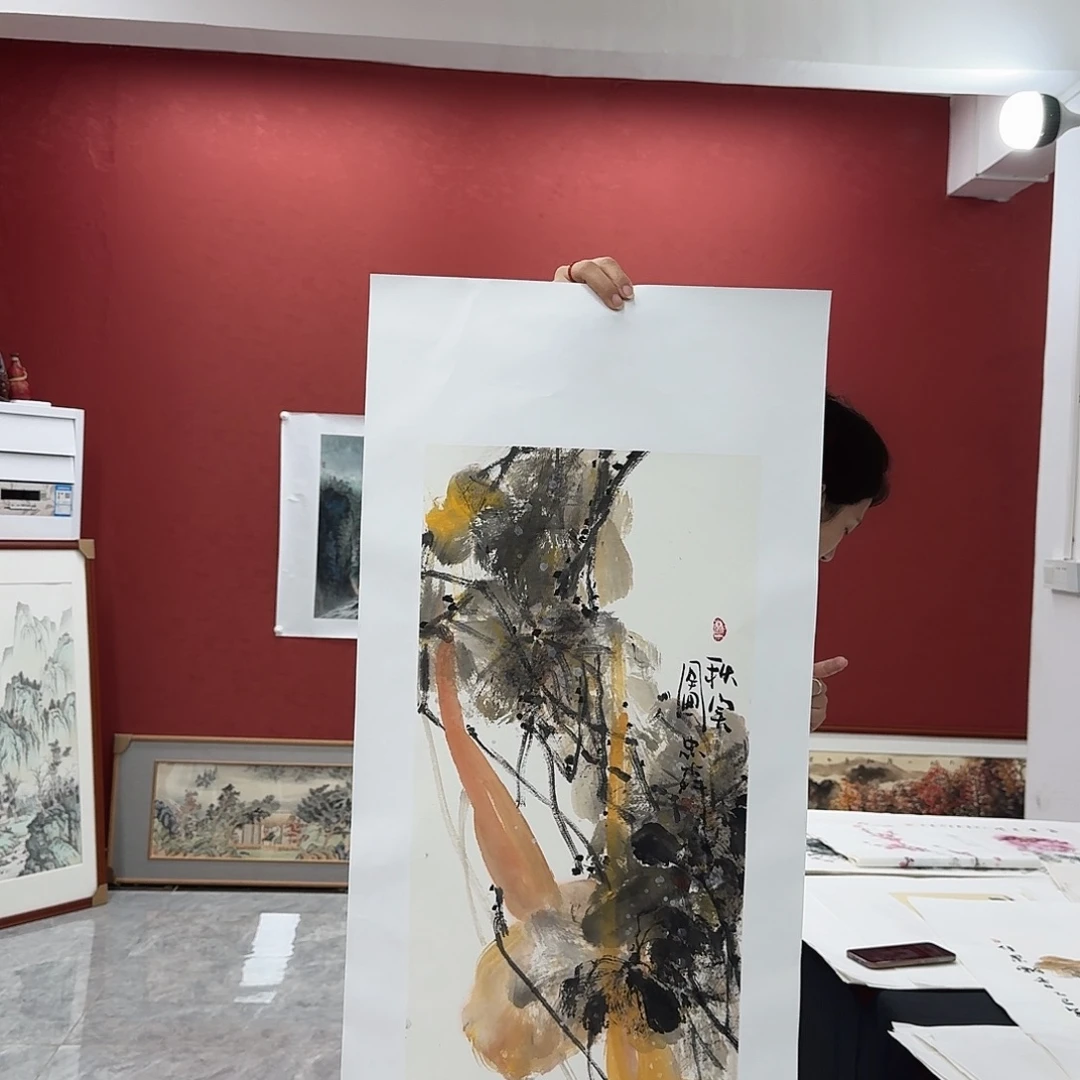 国画国画作品欣赏 100*30