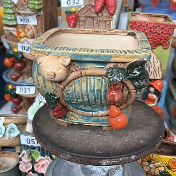 紫砂花盆粗陶材质多肉花盆