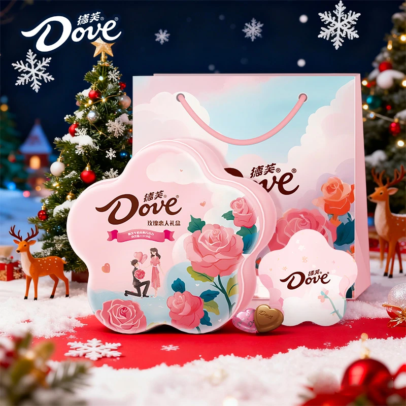 【德芙】德芙5.3g*26粒夹心巧克力玫瑰恋人礼盒   DR