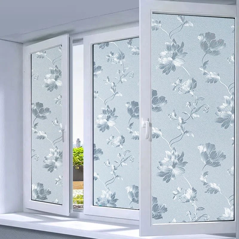 无胶静电玻璃膜浴室卫生间阳台磨砂玻璃贴移门书房透光不透明窗贴