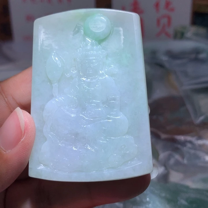 翡翠未镶嵌颈饰保真天然A货翡翠