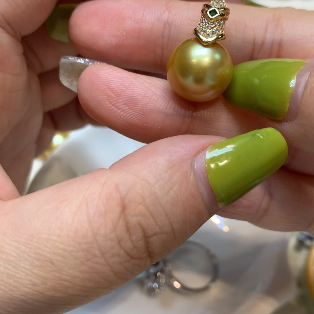 海水珍珠银S925镶嵌颈饰