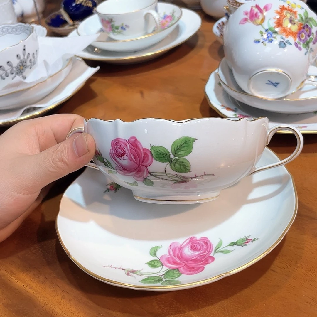 瓷片中古二等红玫瑰