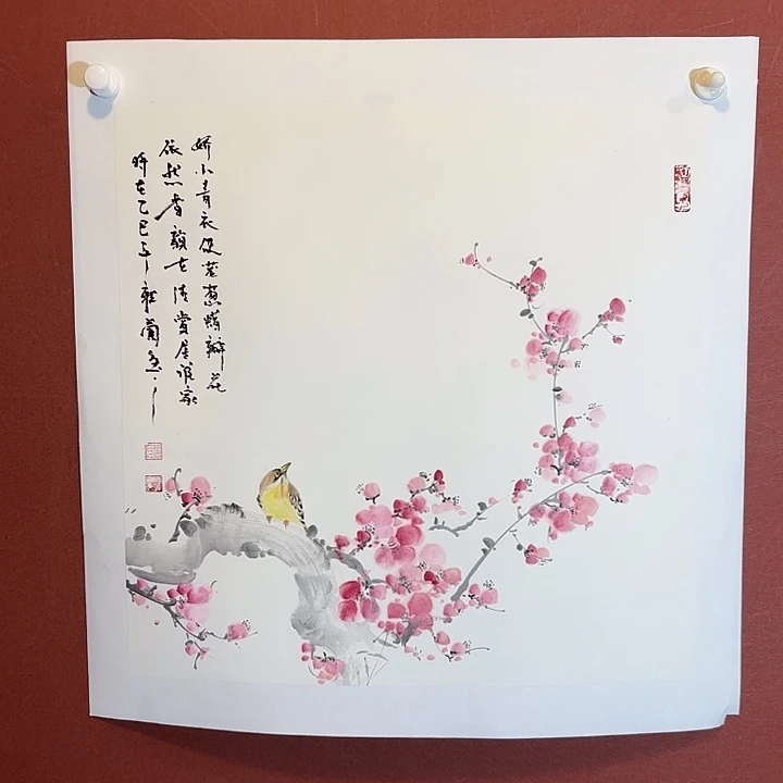 国画听兰老师花鸟