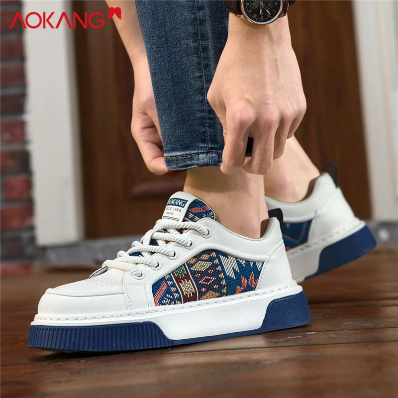 Aokang/奥康2025秋季男士时尚百搭保暖潮流潮鞋低帮四季款工装鞋