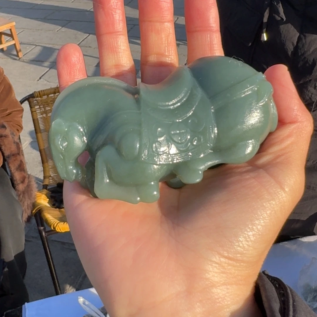 和田玉颈饰未镶嵌且末蓝马多样性拍一发一