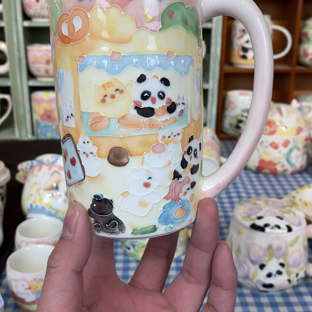 瓷片动物商店马克杯微瑕