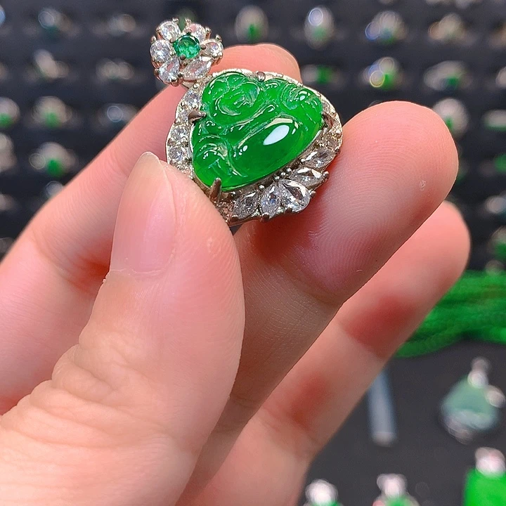 翡翠未镶嵌吊坠(不含链)