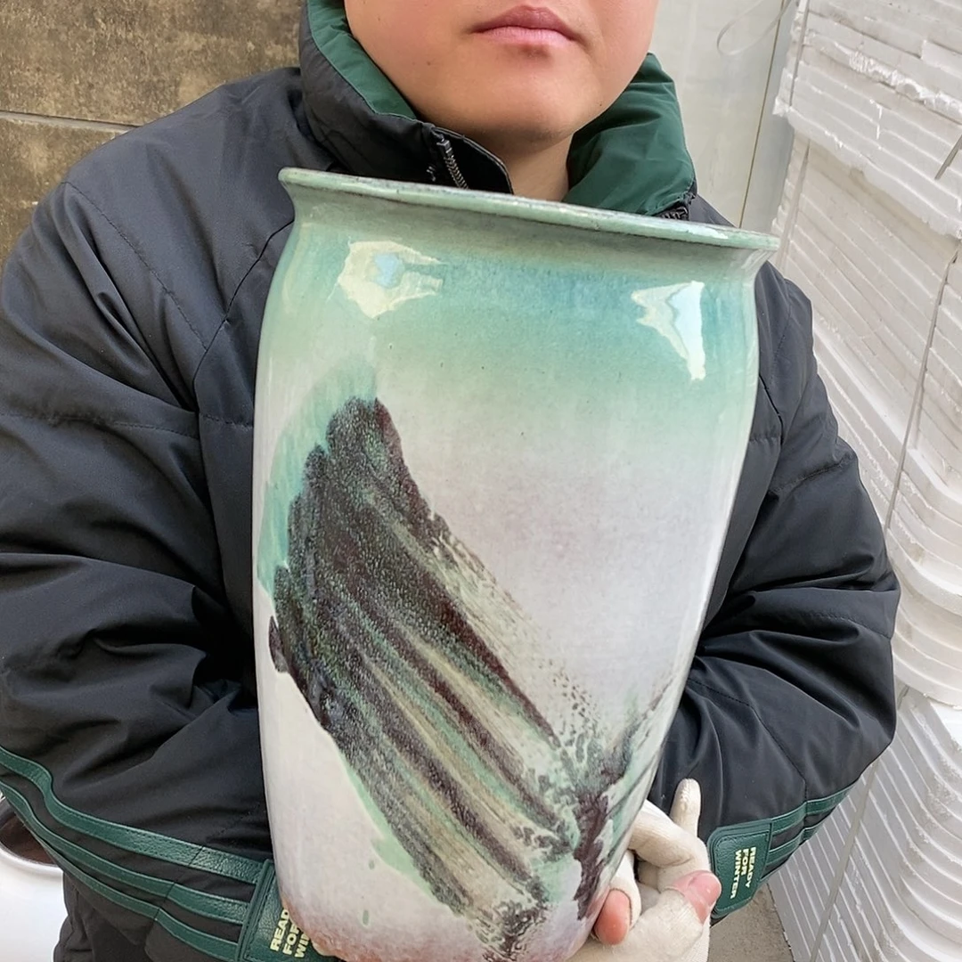 紫砂花盆瑕疵口20高31瑕疵