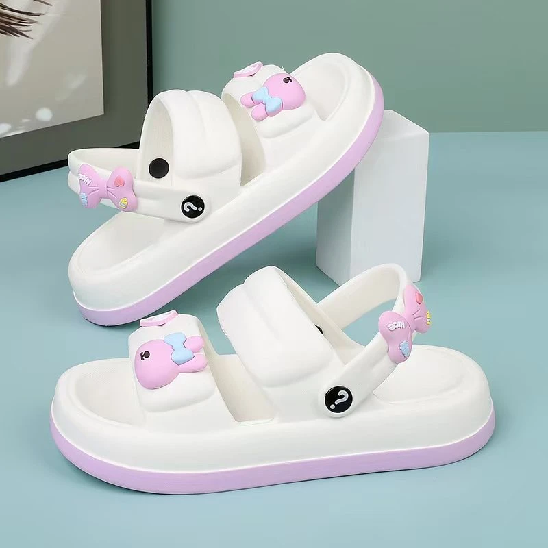 厚底镂空法式卡通时尚休闲沙滩鞋包头外穿居家夏季洞洞鞋凉鞋学生