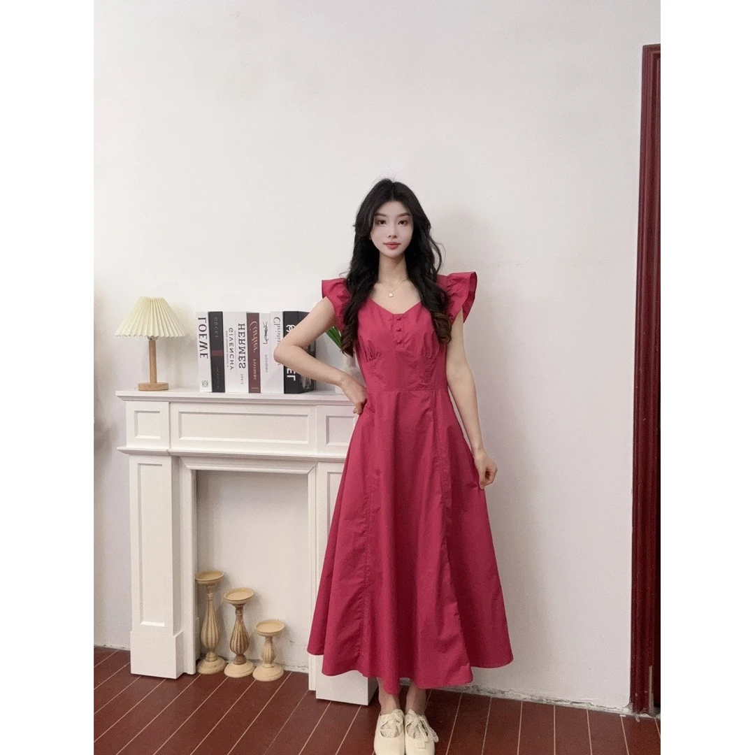 IEF/爱依服连衣裙2025夏季新款法式温柔风气质感显瘦背心中裙