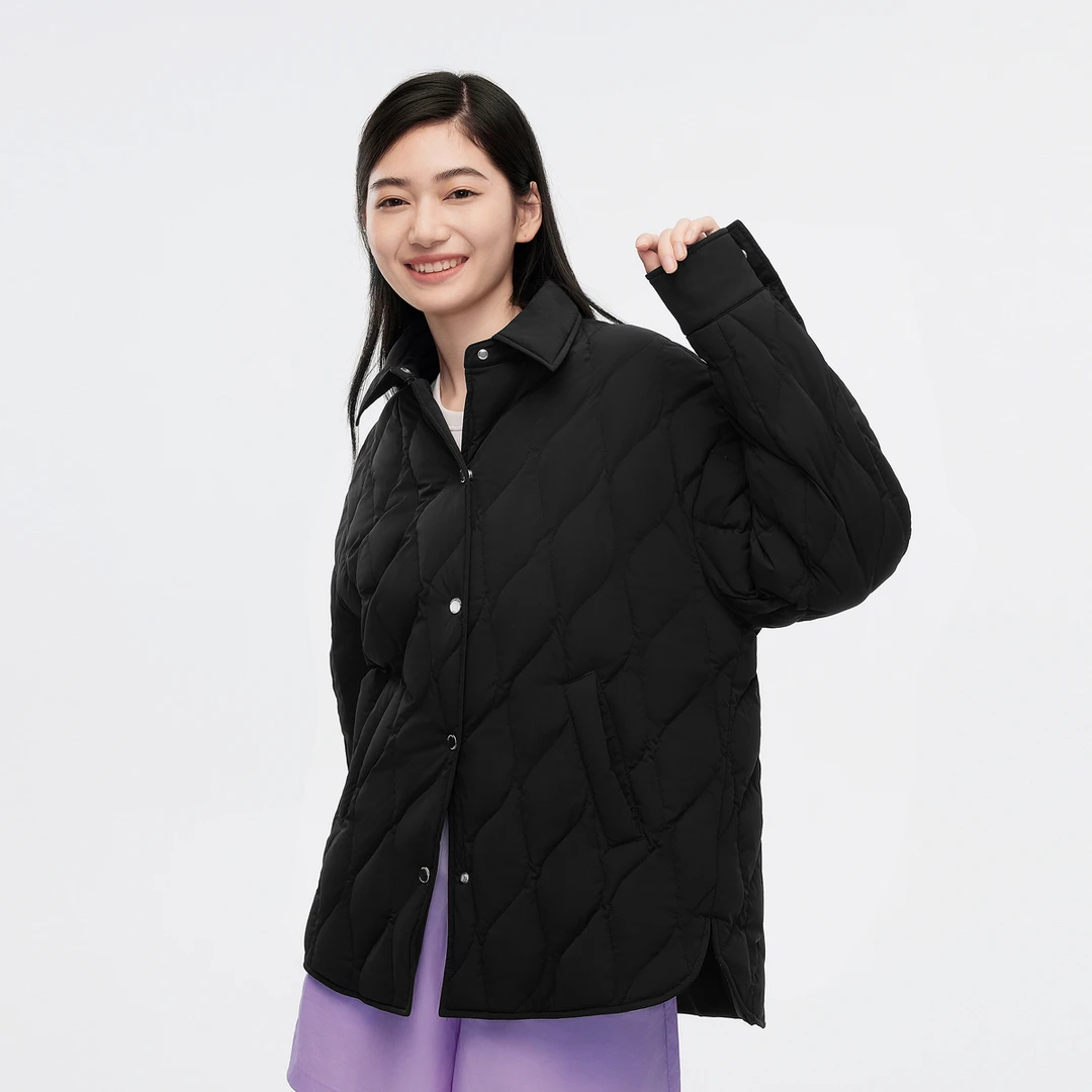 【降温热卖】波司登春季新款翻领轻薄羽绒服女通勤休闲外套5308