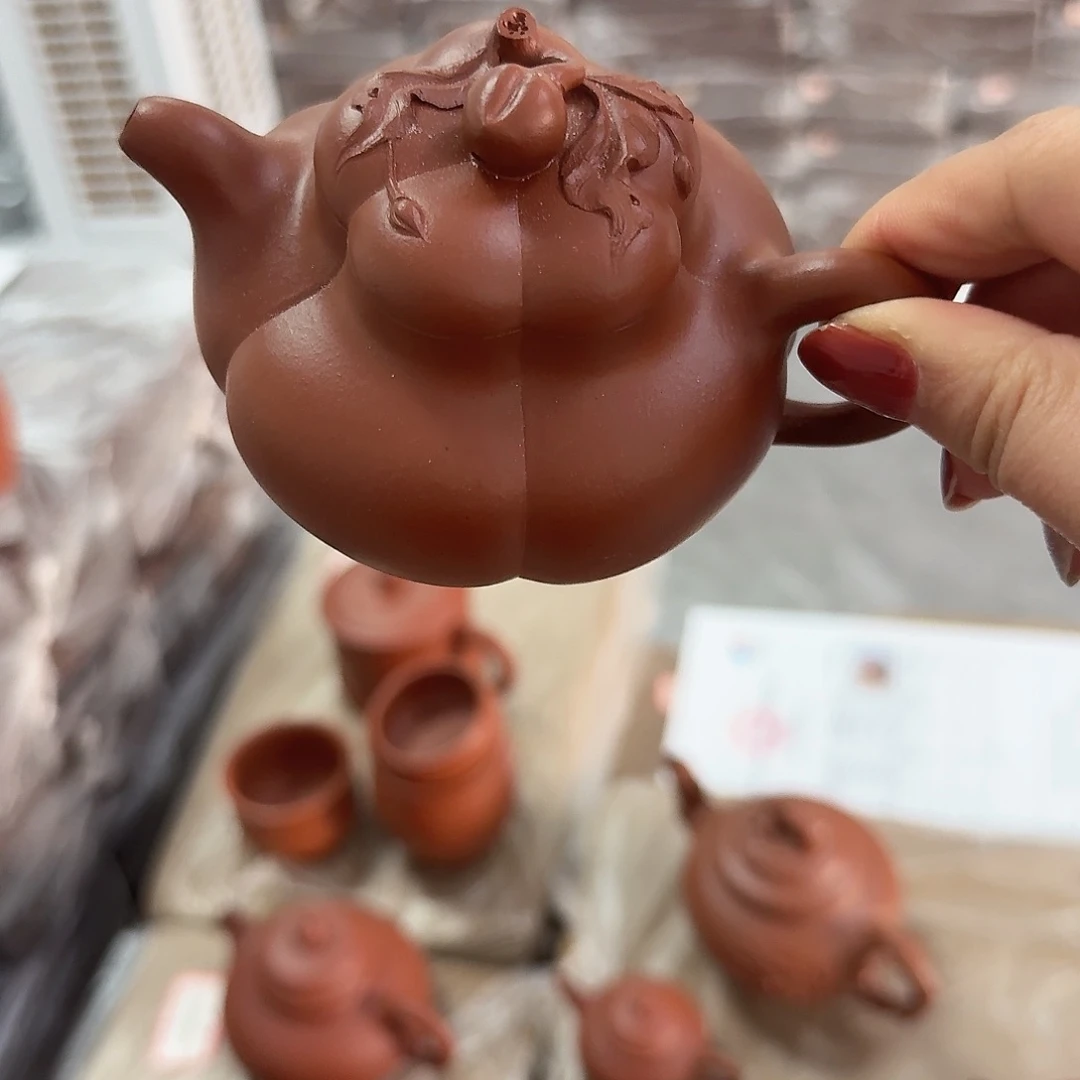 紫砂茶壶黄龙山原矿朱泥160